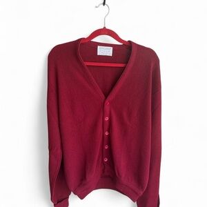 Vintage red cardigan from Jefflinks made from 100% DuPont Orlon acrylic
